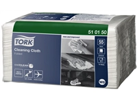 Een Reinigingsdoek Tork Cleaning W8 zacht flexibel nonwoven 55 vel wit 510150 koop je bij VHK Kantoorartikelen