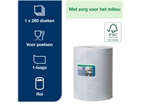 Een Reinigingsdoek Tork Heavy-Duty W1/2/3 multifunctioneel 280 vel blauw 530237 koop je bij VHK Kantoorartikelen