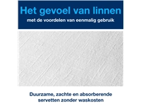 Een Dinnerservetten Tork Premium LinStyle® 1/8 gevouwen 1-laags 50 stuks wit 478145 koop je bij Hoekmankantoorartikelen.nl