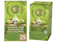 Een Thee Lipton Exclusive groene thee mandarijn sinaasappel 25 pramidezakjesx2gr koop je bij VHK Kantoorartikelen