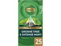 Een Thee Lipton Exclusive groene thee munt 25x2gr koop je bij VHK Kantoorartikelen