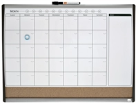 Een Whiteboard Nobo magnetische planner met prikbord van kurk 585x430mm koop je bij VHK Kantoorartikelen