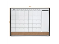 Een Whiteboard Nobo magnetische planner met prikbord van kurk 585x430mm koop je bij VHK Kantoorartikelen