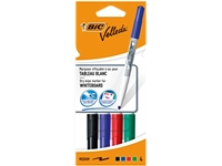 Een Viltstift Bic Velleda 1744 whiteboard rond medium assorti kartonnen etui à 4 stuks koop je bij VHK Kantoorartikelen