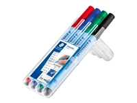 Een Viltstift Staedtler Lumocolor 305 non permanent correctable F set à 4 stuks koop je bij VHK Kantoorartikelen