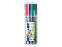 Een Viltstift Staedtler Lumocolor 317 permanent M set à 3 +1 stuk gratis koop je bij Hoekmankantoorartikelen.nl