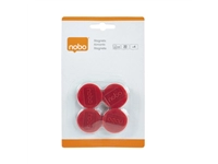 Een Magneet Nobo 30mm 700gr rood 4 stuks koop je bij The Cartridge Shop bvba