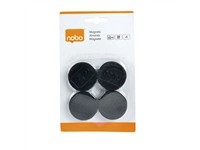 Een Magneet Nobo 38mm 800gr zwart 4 stuks koop je bij The Cartridge Shop bvba