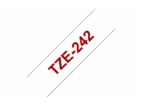 Een Labeltape Brother P-touch TZe-242 standaard 18mm rood op wit koop je bij Hoekmankantoorartikelen.nl