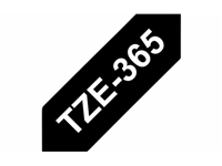 Een Labeltape Brother P-touch TZe-365 standaard 36mm wit op zwart koop je bij Hoekmankantoorartikelen.nl