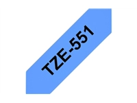 Een Labeltape Brother P-touch TZe-551 standaard 24mm zwart op blauw koop je bij Hoekmankantoorartikelen.nl