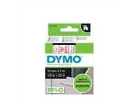 Een Labeltape Dymo LabelManager D1 polyester 12mm rood op wit koop je bij VHK Kantoorartikelen