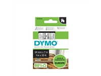 Een Labeltape Dymo LabelManager D1 polyester 24mm zwart op wit koop je bij VHK Kantoorartikelen