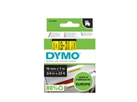 Een Labeltape Dymo LabelManager D1 polyester 19mm zwart op geel koop je bij VHK Kantoorartikelen