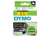 Een Labeltape Dymo LabelManager D1 polyester 9mm zwart op geel koop je bij VHK Kantoorartikelen