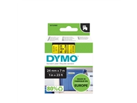 Een Labeltape Dymo LabelManager D1 polyester 24mm zwart op geel koop je bij VHK Kantoorartikelen