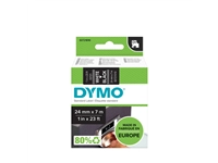 Een Labeltape Dymo LabelManager D1 polyester 24mm wit op zwart koop je bij VHK Kantoorartikelen