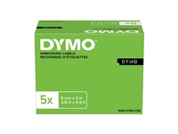 Een Reliëftape Dymo embossing vinyl 9mm assorti 3 stuks koop je bij Hoekmankantoorartikelen.nl