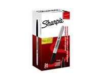 Een Viltstift Sharpie rond fijn zwart valuepack à 20 + 4 stuks gratis koop je bij VHK Kantoorartikelen