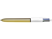 Een Balpen Bic 4kleuren shine medium goud koop je bij VHK Kantoorartikelen