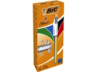 Een Balpen Bic 4kleuren shine medium goud koop je bij VHK Kantoorartikelen