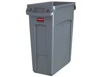 Een Afvalbak Rubbermaid Slim Jim Vented met luchtsleuven 60liter grijs koop je bij Sysdicom BV