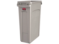 Een Afvalbak Rubbermaid Slim Jim Vented met luchtsleuven 87liter beige koop je bij Sysdicom BV