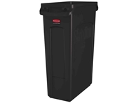 Een Afvalbak Rubbermaid Slim Jim Vented met luchtsleuven 87liter bruin koop je bij Sysdicom BV