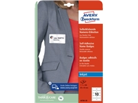 Een Naambadge etiket Avery Zweckform J4785-20 80x50mm wit 200 etiketten koop je bij economaat.be