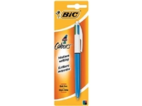 Een Balpen Bic 4kleuren medium lichtblauw blister à 1 stuk koop je bij Sysdicom BV