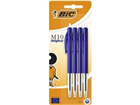 Een Balpen Bic M10 medium blauw blister à 4st koop je bij Company Supplies