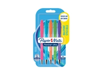 Een Balpen Paper Mate Flexgrip drukknop Bright fun medium schrijfkleur blauw blister à 5 stuks koop je bij Sysdicom BV