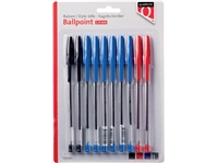 Een Balpen Quantore stick assorti blister 10 stuks koop je bij Company Supplies