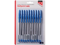 Een Balpen Quantore stick blauw blister 10 stuks koop je bij Company Supplies