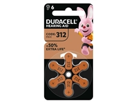 Een Batterij Duracell Hearing DA312 Ø7,9mm 180mAh 6 stuks koop je bij economaat.be