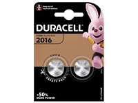 Een Batterij Duracell knoopcel 2xCR2016 lithium Ø20mm 3V-90mAh koop je bij Sysdicom BV