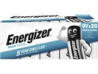 Een Batterij Energizer Max Plus 20x9v alkaline koop je bij Sysdicom BV