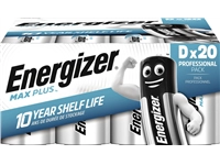 Een Batterij Energizer Max Plus 20xD alkaline koop je bij Sysdicom BV