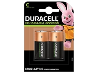 Een Batterij oplaadbaar Duracell 2xC 3000mAh Plus koop je bij Company Supplies