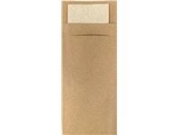 Een Bestekzakje IEZZY 190x85mm kraft met gerecycled servet 500st koop je bij Company Supplies