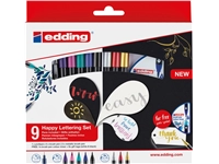 Een Brushpen edding 1340 Happy L ettering assorti set à 9 stuks koop je bij Sysdicom BV