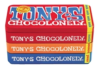 Een Chocolade Tony&#39;s Chocolonely puur-melk en karamel zeezout blik 540gr koop je bij Sysdicom BV