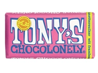 Een Chocolade Tony&#39;s Chocolonely wit framboos knettersuiker reep 180gr koop je bij Company Supplies