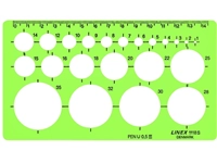 Een Cirkelsjabloon Linex 22 cirkels met inktvoetjes 1-35mm groen koop je bij Sysdicom BV