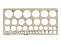 Een Cirkelsjabloon Linex 39 cirkels met inktvoetjes 1-35mm grijs koop je bij Sysdicom BV