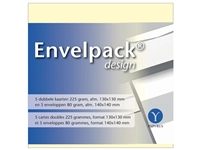 Een Dubbele kaart Papyrus Envelpack Design vierkant 140x140mm ivoor 894440 set van 5 koop je bij Sysdicom BV