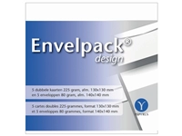 Een Dubbele kaart Papyrus Envelpack Design vierkant 140x140mm wit 894446 set van 5 koop je bij Sysdicom BV