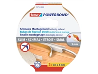 Een Dubbelzijdige montagetape tesa® Powerbond Small 5mx9mm wit 2 stuks koop je bij economaat.be