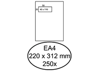 Een Envelop Hermes akte EA4 220x312mm venster links 4x11cm zelfklevend wit doos à 250 stuks koop je bij economaat.be