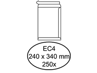 Een Envelop Hermes akte EC4 240x340mm zelfklevend wit doos à 250 stuks koop je bij Sysdicom BV